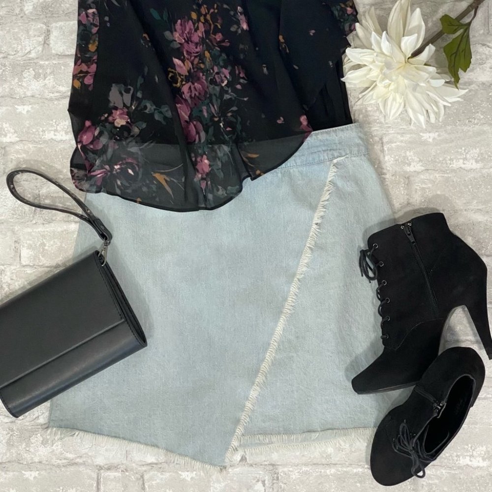 Minkpink Fringe Jean Mini Skirt 🎉HOST PICK🎉 - Picture 2 of 16